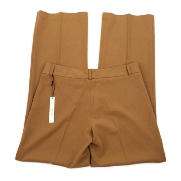 Vertigo Toast Camel Mid Rise Flat Front Wide Leg Dress Pants Womens Size 8 - Picture 5 of 13